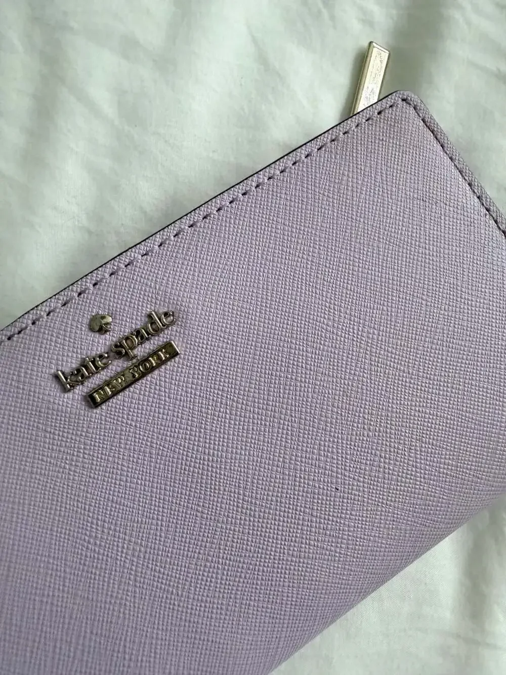Kate Spade New York Staci Saffiano Leather Slim Bifold Wallet Lilac